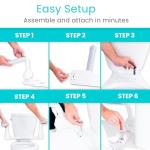 Vive Toilet Safety Rail with Flip-Up Handles