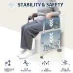 Adjustable Foldable Toilet Safety Rails for Seniors