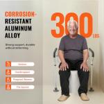 VEVOR Adjustable Toilet Safety Rail with Armrests