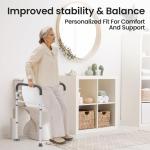 Adjustable Toilet Safety Rails for Seniors & Elderly