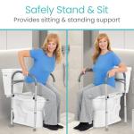 Vive Folding Toilet Safety Rail for Seniors