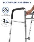 Adjustable Foldable Toilet Safety Rails for Seniors
