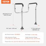 VEVOR Adjustable Toilet Safety Rail with Armrests