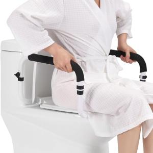 Toilet Safety Rail with Adjustable Width Support