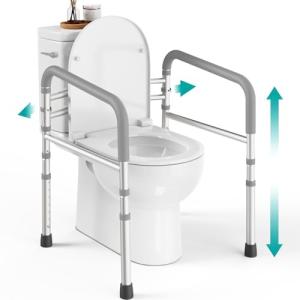 Adjustable Toilet Safety Rails for Seniors