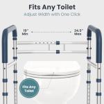 Adjustable Toilet Safety Rails for Seniors