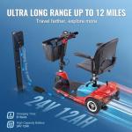 VEVOR Folding 3-Wheel Mobility Scooter for Seniors