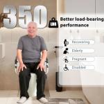 Toilet Safety Rail with Adjustable Width Support