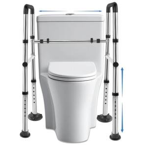 Adjustable Toilet Safety Rails for Seniors