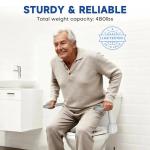 Sturdy Toilet Safety Rails with Foldable Handles