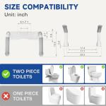 Sturdy Toilet Safety Rails with Foldable Handles