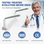 Sturdy Toilet Safety Rails with Foldable Handles