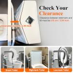 Adjustable Toilet Safety Rails with Support Arms