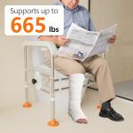 Adjustable Toilet Safety Rails with LED Handles