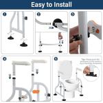 Adjustable Toilet Safety Rails for Seniors and Patients