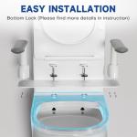 Sturdy Toilet Safety Rails with Foldable Handles