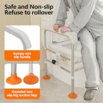 Adjustable Toilet Safety Rails with LED Handles