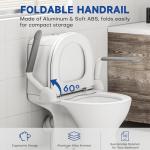 Sturdy Toilet Safety Rails with Foldable Handles