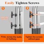 Adjustable Toilet Safety Rails with Support Arms