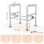Adjustable Toilet Safety Rails with LED Handles
