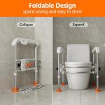 Adjustable Toilet Safety Rails with LED Handles