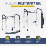 Adjustable Toilet Safety Rails with Footrest