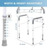 WeHwupe Adjustable Toilet Safety Rails for Seniors