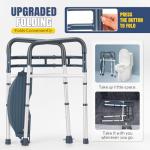 Adjustable Toilet Safety Rails with Footrest