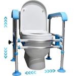 Adjustable Aluminum Toilet Safety Rails for Seniors