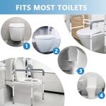 WeHwupe Adjustable Toilet Safety Rails for Seniors