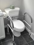 Adjustable Foldable Toilet Safety Frame with Handrails