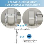WeHwupe Adjustable Toilet Safety Rails for Seniors