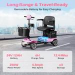 Portable 4-Wheel Mobility Scooter for Seniors