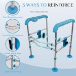 Adjustable Aluminum Toilet Safety Rails for Seniors