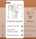 Adjustable Toilet Safety Rails for Seniors