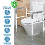 WeHwupe Adjustable Toilet Safety Rails for Seniors
