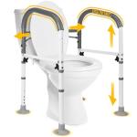 Adjustable Foldable Toilet Safety Frame with Handrails