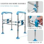 Adjustable Aluminum Toilet Safety Rails for Seniors