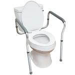Adjustable Toilet Safety Rails with Padded Handles