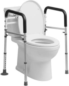 Adjustable Toilet Safety Rails with Handles