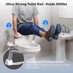 Toilet Safety Rails for Seniors - Adjustable Support