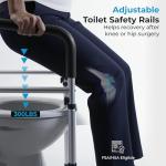 Adjustable Toilet Safety Rails with Handles