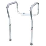 Adjustable Toilet Safety Rails with Padded Handles