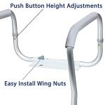 Adjustable Toilet Safety Rails with Padded Handles