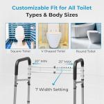 Adjustable Toilet Safety Rails with Handles