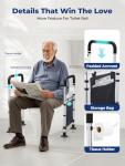 Adjustable Toilet Safety Rails for Seniors and Disabled