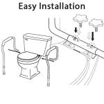 Adjustable Toilet Safety Rails with Padded Handles