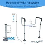 Adjustable Toilet Safety Rail for Seniors and Disabled