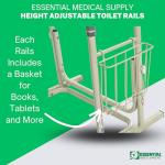 Adjustable Toilet Safety Rail with Foam Handles