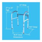Adjustable Toilet Safety Rails with Padded Handles